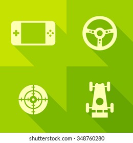 Vector Flat Icons - Games