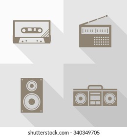 Vector Flat Icons - Hifi