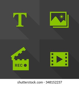 Vector Flat Icons - Media