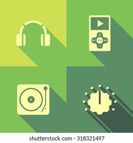 Vector Flat Icons - Music