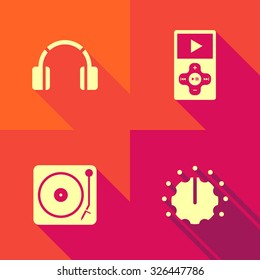 Vector Flat Icons - Music
