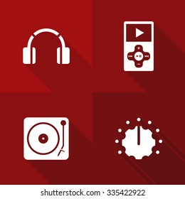 Vector Flat Icons - Music