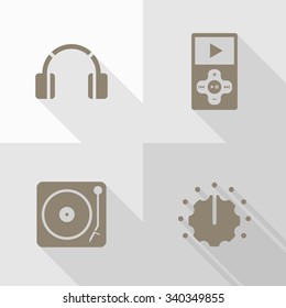 Vector Flat Icons - Music