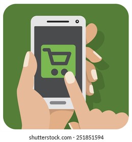 Vector flat icons online store