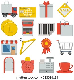 Vector Flat Icons - Retail
