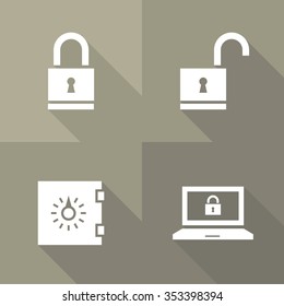 Vector Flat Icons - Security