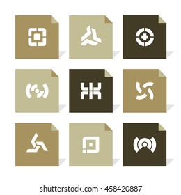Vector Flat Icons Set - Abstract Symbols

