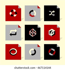 Vector Flat Icons Set - Abstract Symbols