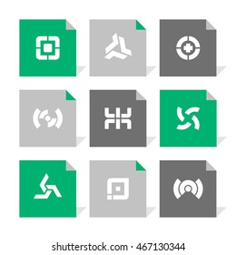 Vector Flat Icons Set - Abstract Symbols