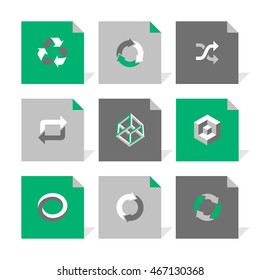Vector Flat Icons Set - Abstract Symbols