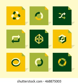 Vector Flat Icons Set - Abstract Symbols

