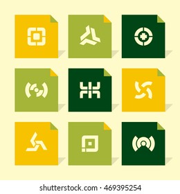 Vector Flat Icons Set - Abstract Symbols
