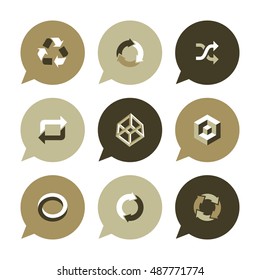 Vector Flat Icons Set - Abstract Symbols

