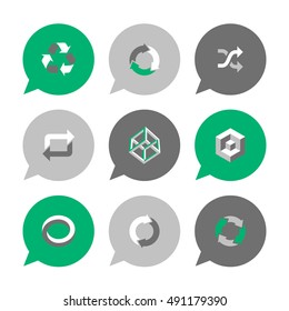 Vector Flat Icons Set - Abstract Symbols

