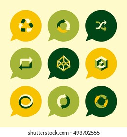 Vector Flat Icons Set - Abstract Symbols

