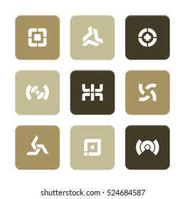 Vector Flat Icons Set - Abstract Symbols

