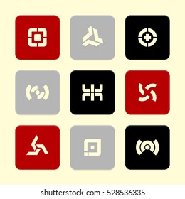 Vector Flat Icons Set - Abstract Symbols

