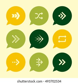 Vector Flat Icons Set - Arrows


