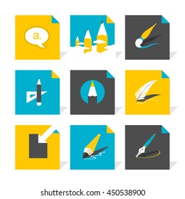 Vector Flat Icons Set - Art