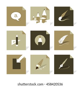 Vector Flat Icons Set - Art

