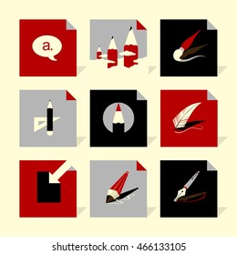 Vector Flat Icons Set - Art

