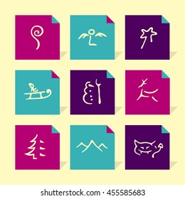 Vector Flat Icons Set - Christmas

