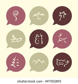 Vector Flat Icons Set - Christmas icons

