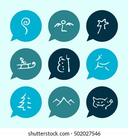 Vector Flat Icons Set - Christmas

