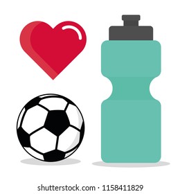 Vector flat icons set of fitness tools.