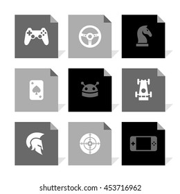 Vector Flat Icons Set - Game

