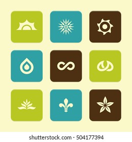 Vector Flat Icons Set - Nature Symbols

