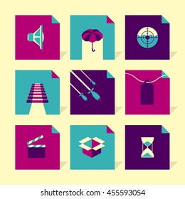 Vector Flat Icons Set - Objects

