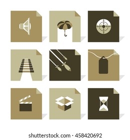 Vector Flat Icons Set - Objects

