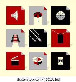 Vector Flat Icons Set - Objects

