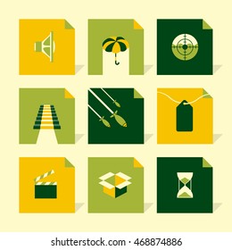 Vector Flat Icons Set - Objects

