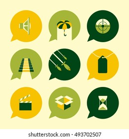 Vector Flat Icons Set - Objects

