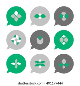 Vector Flat Icons Set - Plant Symbols

