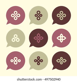Vector Flat Icons Set - Plant Symbols

