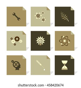 Vector Flat Icons Set - Science

