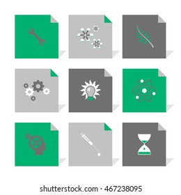 Vector Flat Icons Set - Science