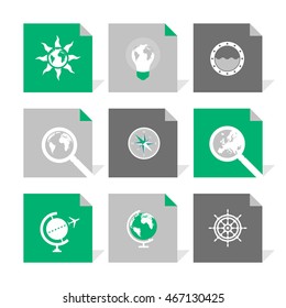 Vector Flat Icons Set - Travel