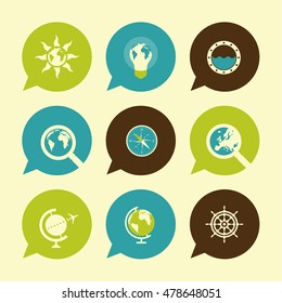 Vector Flat Icons Set - Travel

