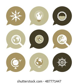 Vector Flat Icons Set - Travel

