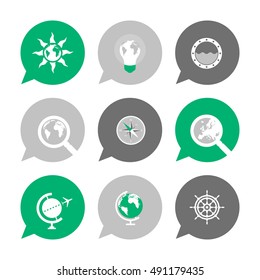 Vector Flat Icons Set - Travel

