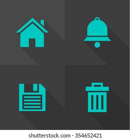 Vector Flat Icons - System
