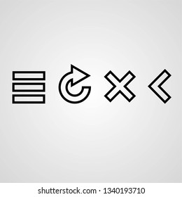 Vector flat icons for use in web, programs and UI / UX designs.