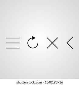 Vector flat icons for use in web, programs and UI / UX designs.