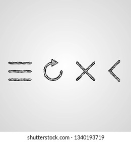 Vector flat icons for use in web, programs and UI / UX designs.