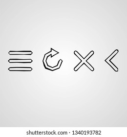 Vector flat icons for use in web, programs and UI / UX designs.