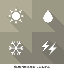 Vector Flat Icons - Weather